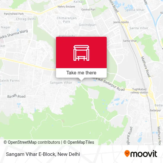 Sangam Vihar E-Block map