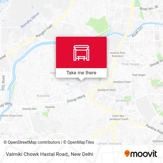 Valmiki Chowk  Hastal Road, map
