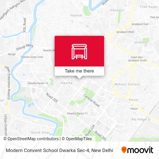 Modern Convent School Dwarka Sec-4 map