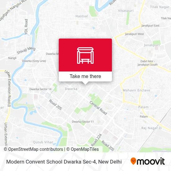 Modern Convent School Dwarka Sec-4 map
