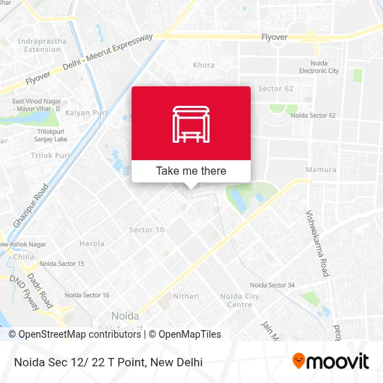 Noida Sec 12/ 22 T Point map