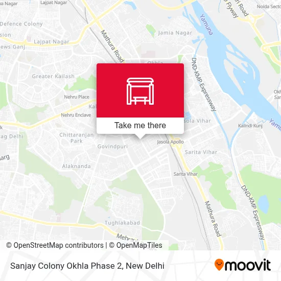 Sanjay Colony Okhla Phase 2 map