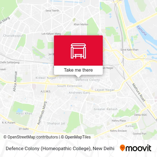 Defence Colony (Homyopathic College) map
