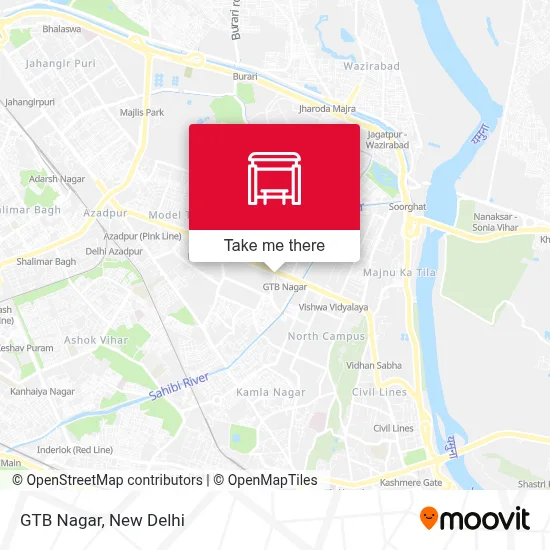 GTB Nagar map