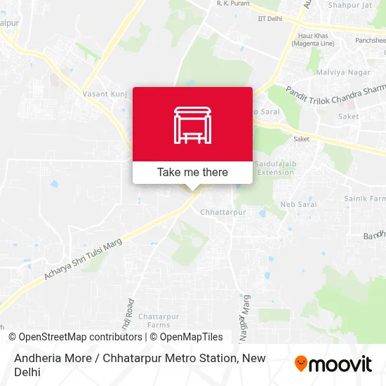 Andheria More / Chhatarpur Metro Station map