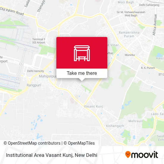 Institutional Area Vasant Kunj map