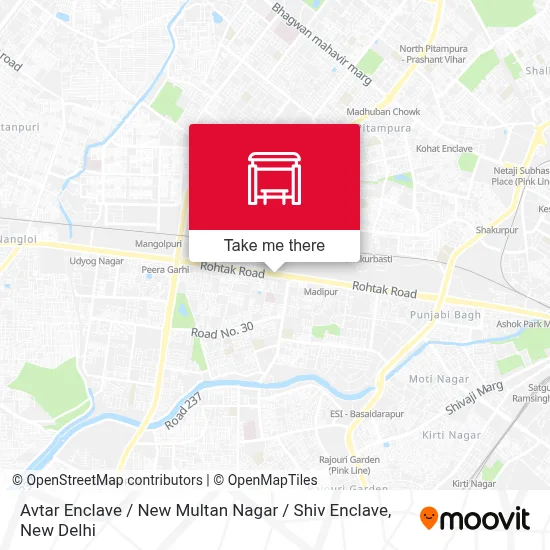 Avtar Enclave / New Multan Nagar / Shiv Enclave map