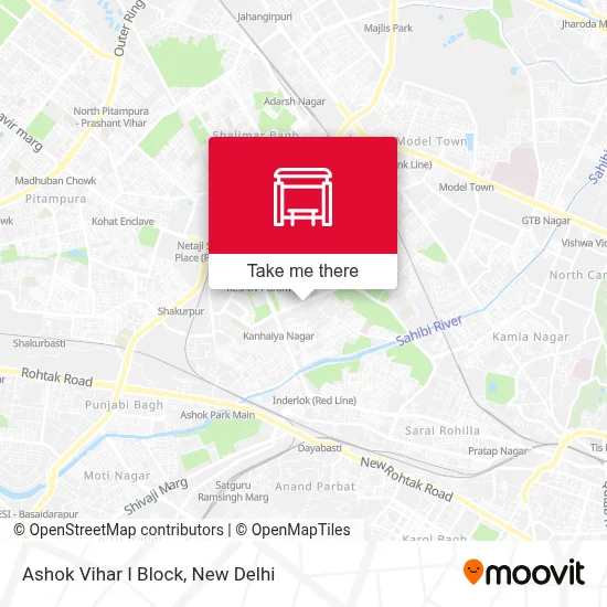 Ashok Vihar I Block map