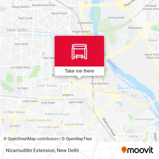 Nizamuddin Extension map