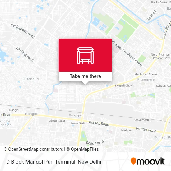 D Block Mangol Puri (T) map