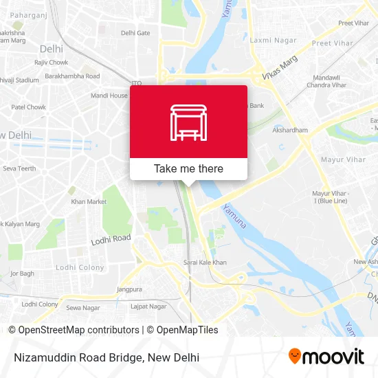 Nizamuddin Road Bridge map