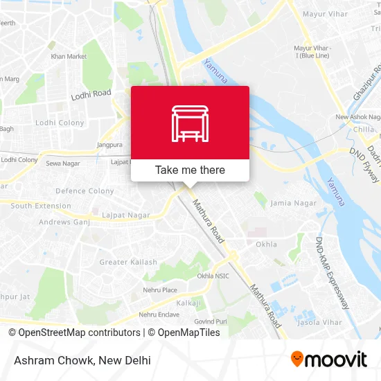 Ashram Chowk map