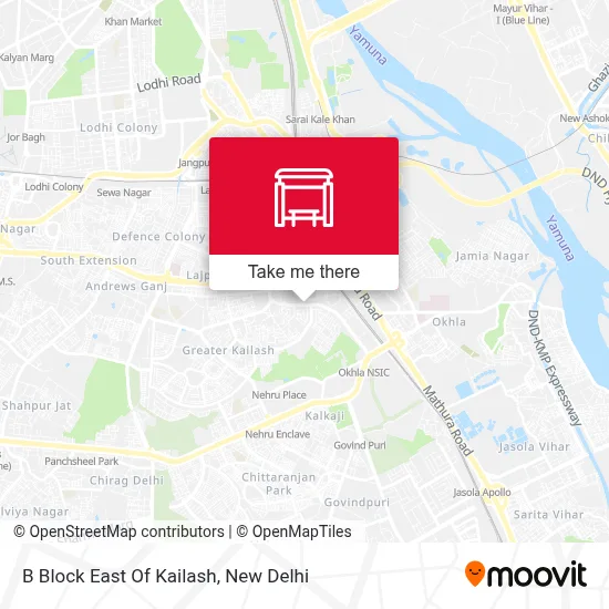 B Block East Of Kailash map