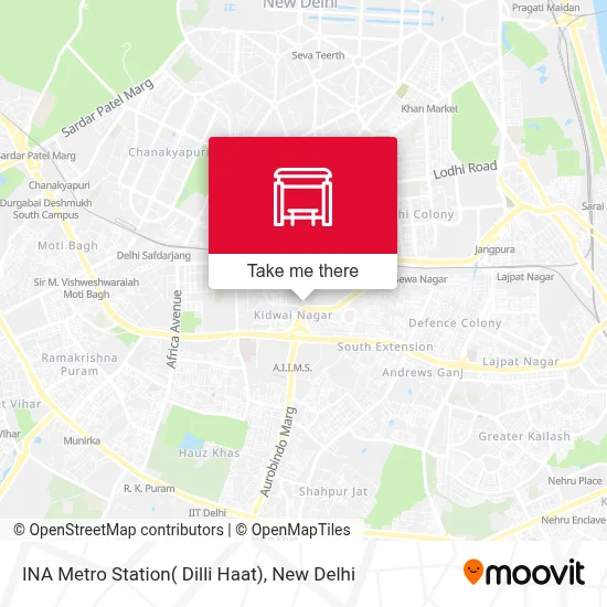 INA Metro Station( Dilli Haat) map