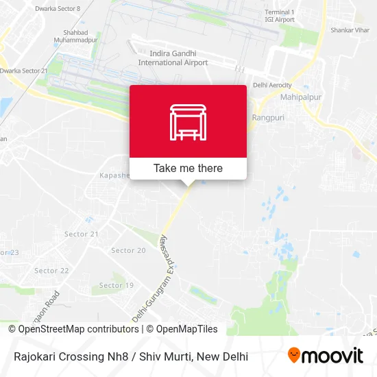 Rajokari Crossing Nh8 / Shiv Murti map