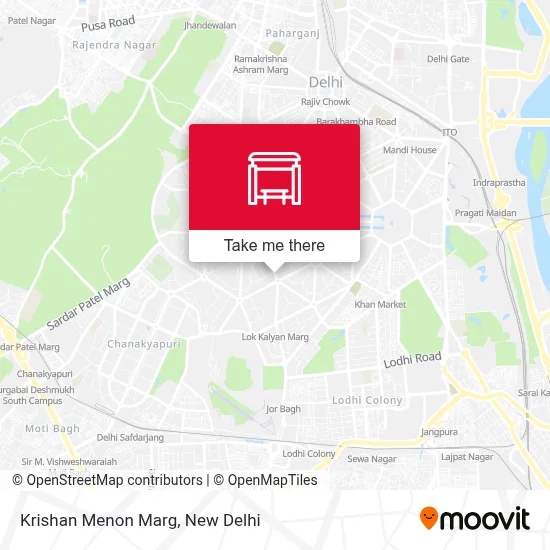 Krishan Menon Marg map