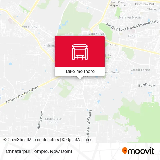 Chhatarpur Mandir map