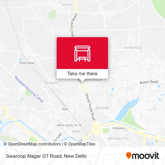 Swaroop Nagar GT Road map