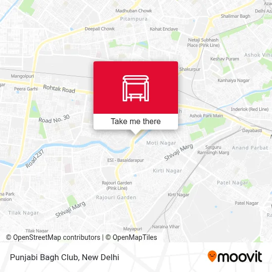 Punjabi Bagh Club map
