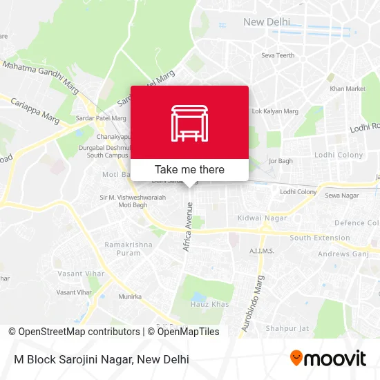 M Block Sarojini Nagar map