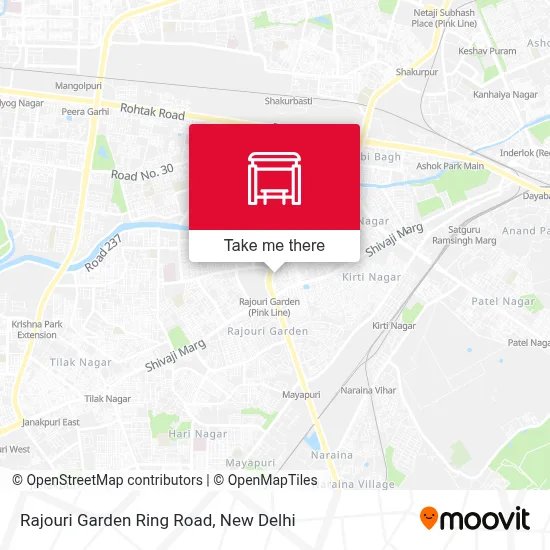 Rajouri Garden Ring Road map