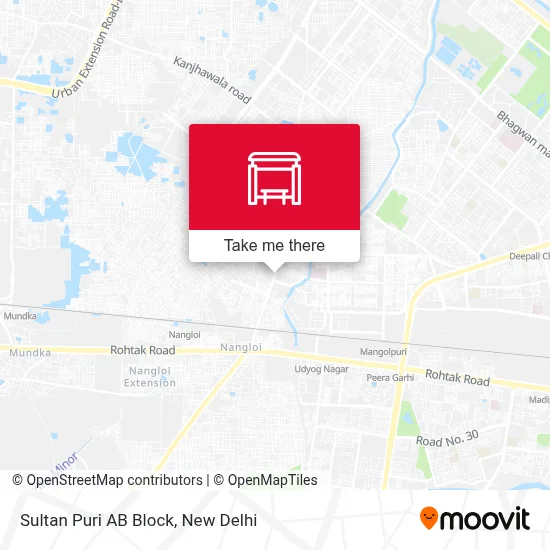 Sultan Puri AB Block map