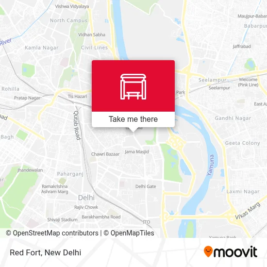 Red Fort map