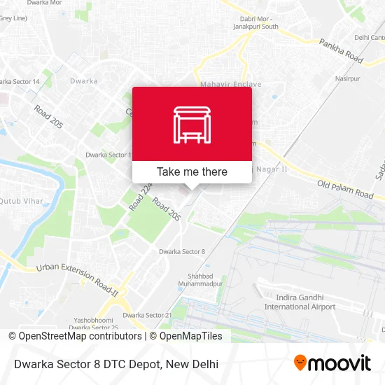 Dwarka Sec 8 DTC Depot map