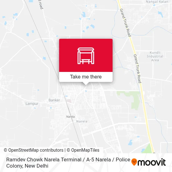 Ramdev Chowk Narela Terminal / A-5 Narela / Police Colony map