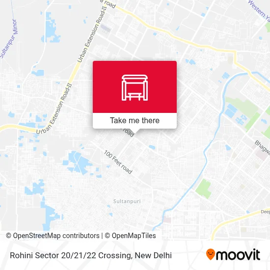 Rohini Sec 20/21/22 Crossing map