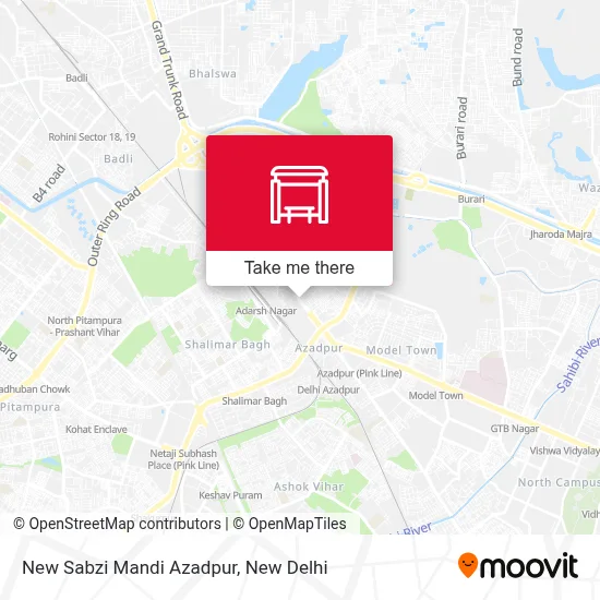New Sabzi Mandi Azadpur map