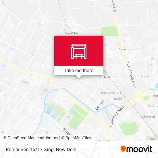Rohini Sec 16/17 Xing map