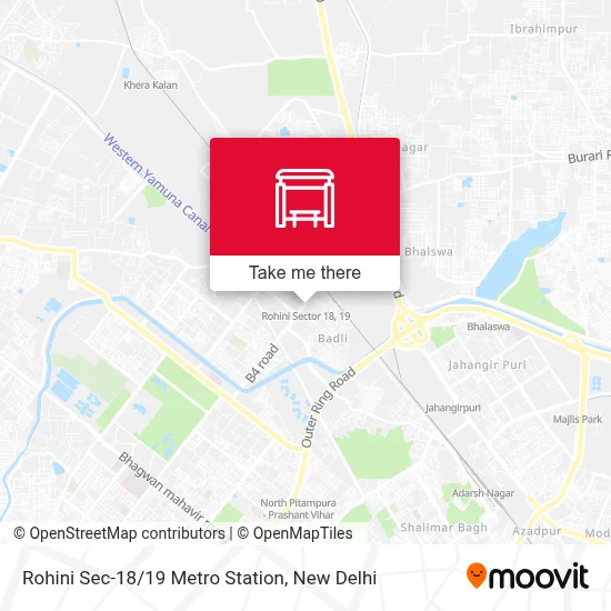 Rohini Sec-18/19 Metro Station map