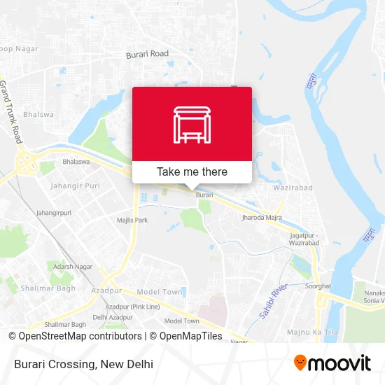 Burari Crossing map