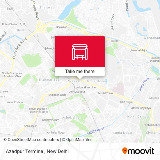 Azadpur Terminal map