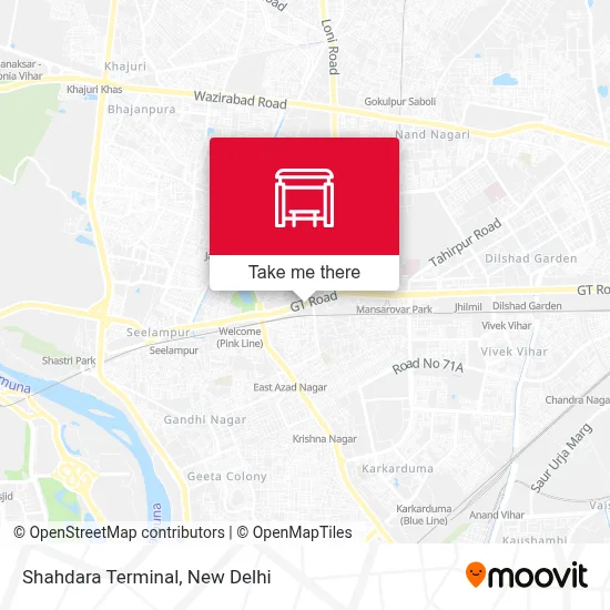 Shahdara Terminal map