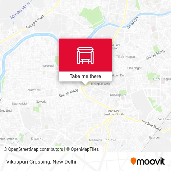 Vikaspuri Crossing map