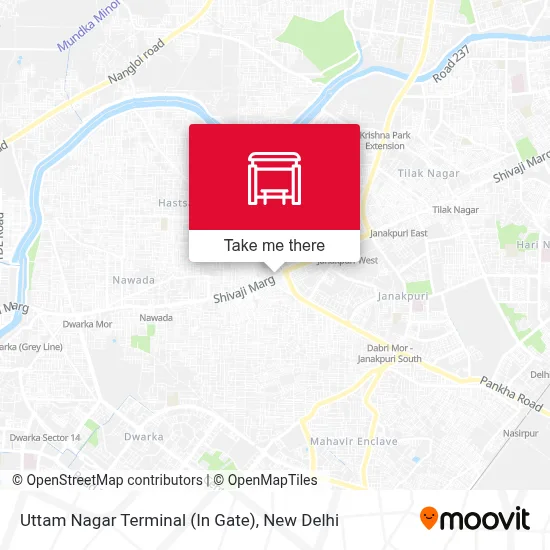 Uttam Nagar Terminal (In Gate) map