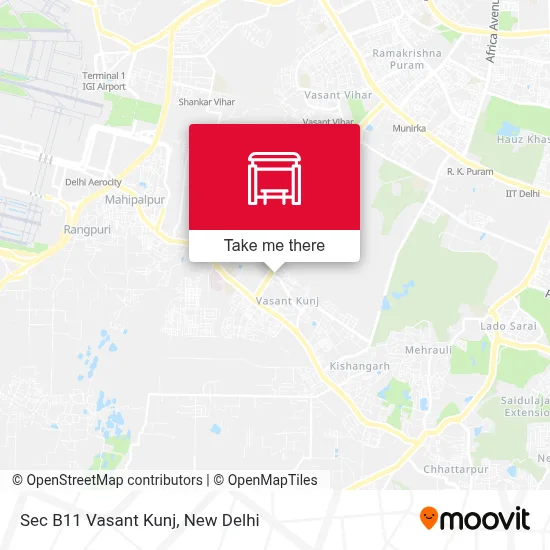 Sec B11 Vasant Kunj map