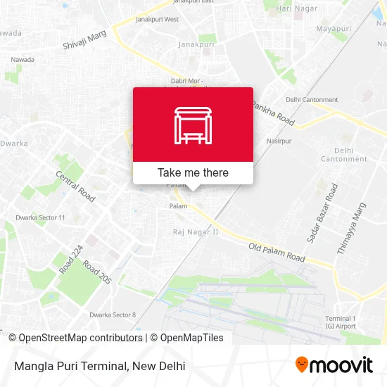 Mangla Puri Terminal map