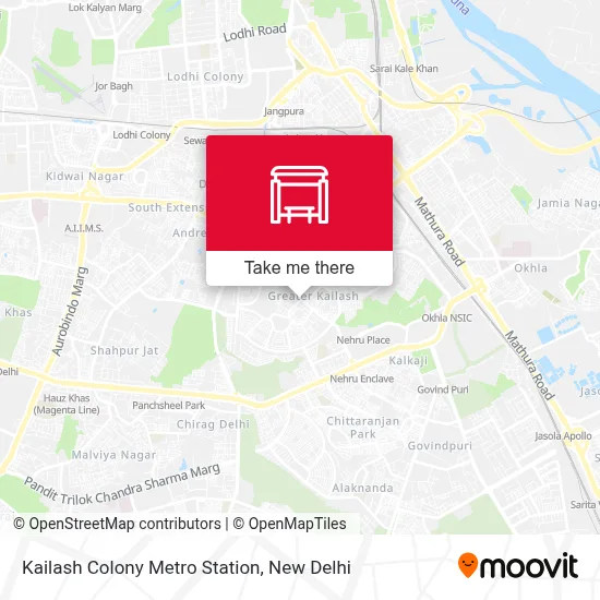 Kailash Colony Metro Station map