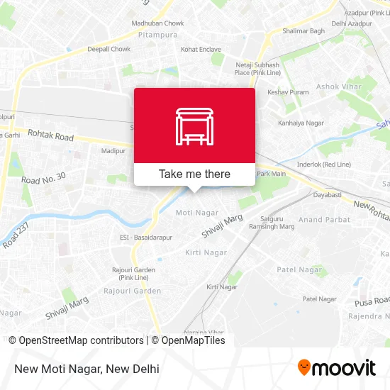 New Moti Nagar map