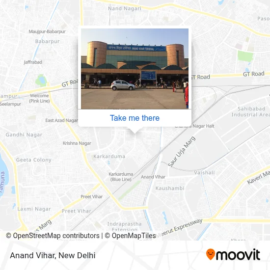Anand Vihar map