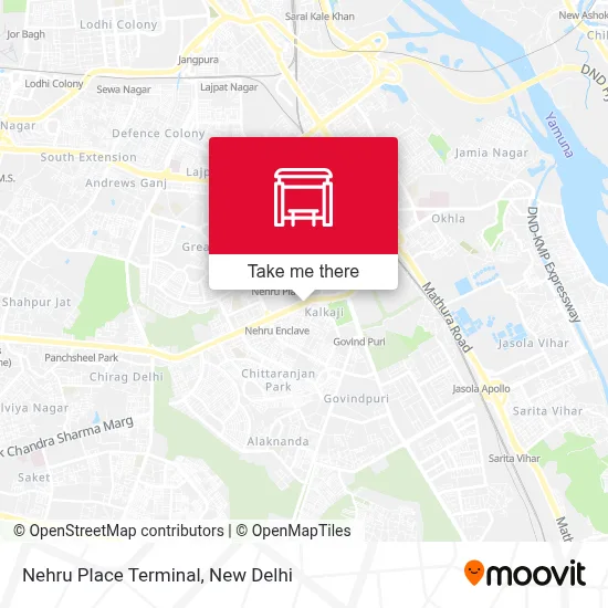 Nehru Place Terminal map