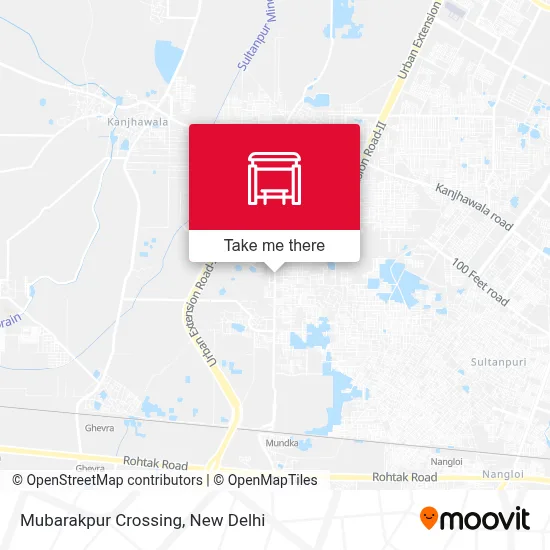Mubarak Pur Crossing map