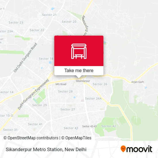 Sikanderpur Metro Station map