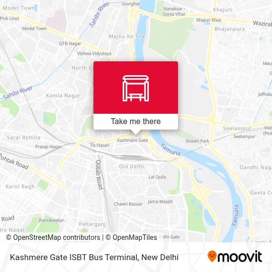 Kashmere Gate ISBT Bus Terminal map