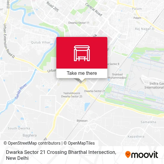 Dwarka Sec 21 Crossing Bharthal Chowk map