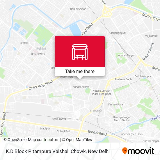 K.D Block Pitampura Vaishali Chowk map