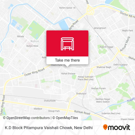 K.D Block Pitampura Vaishali Chowk map